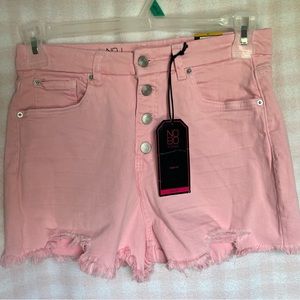 Pink jean shorts
